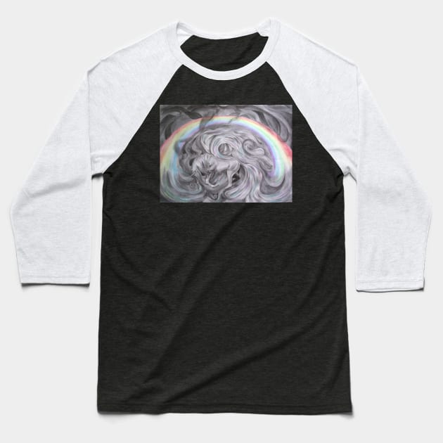 Pegasus under the rainbow Baseball T-Shirt by HelenaCooper